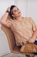 Blusa nude de guipiur