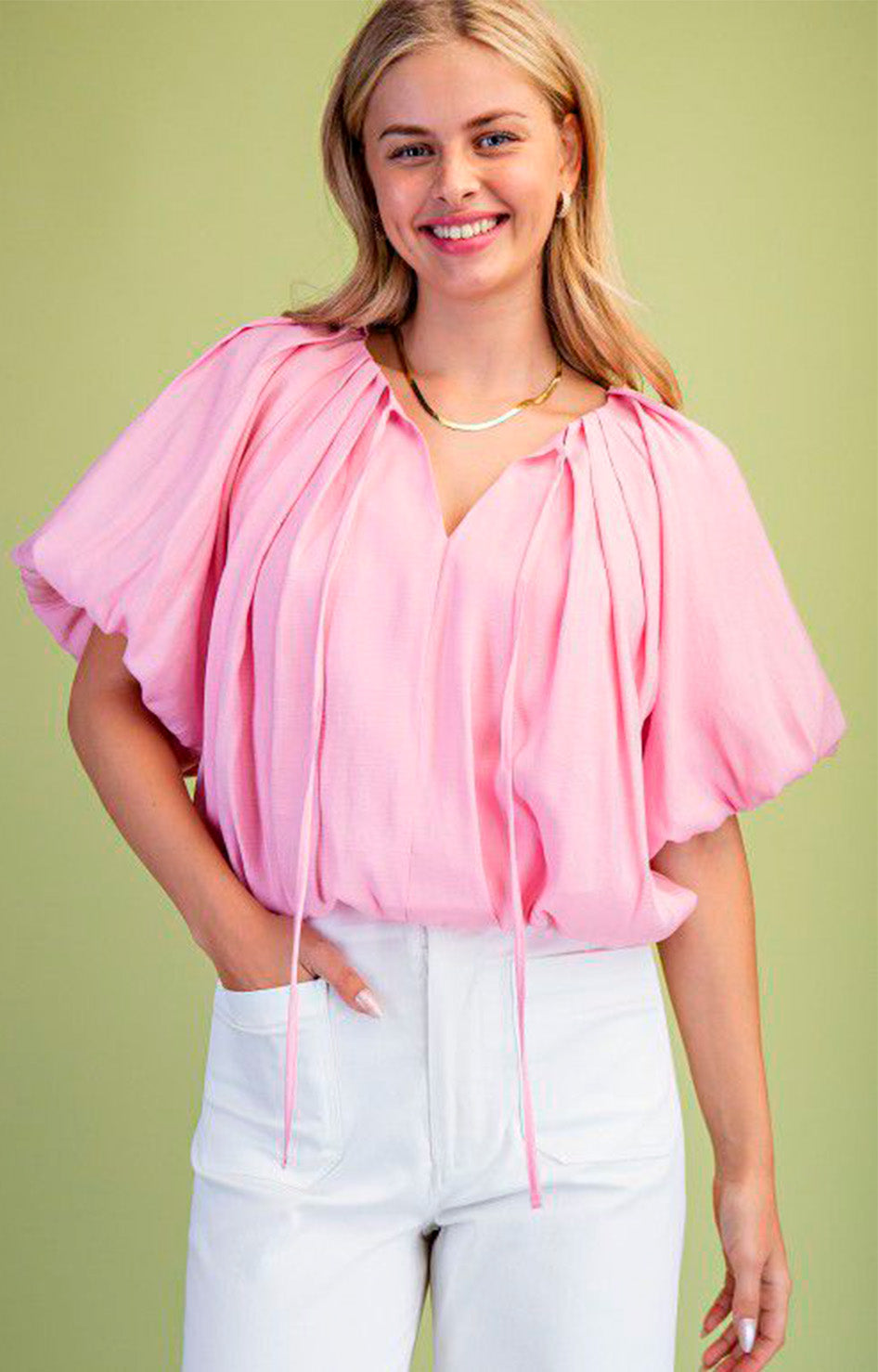 Blusa rosa tipo globo - BLUSAS REGULAR Boutiquemirel 