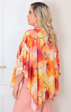 Blusa estampada multicolor