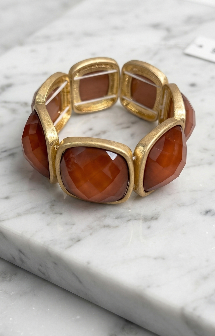 Pulsera Café Detalles Dorados - PULSERA Boutiquemirel 