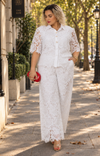 Conjunto camisero de guipur