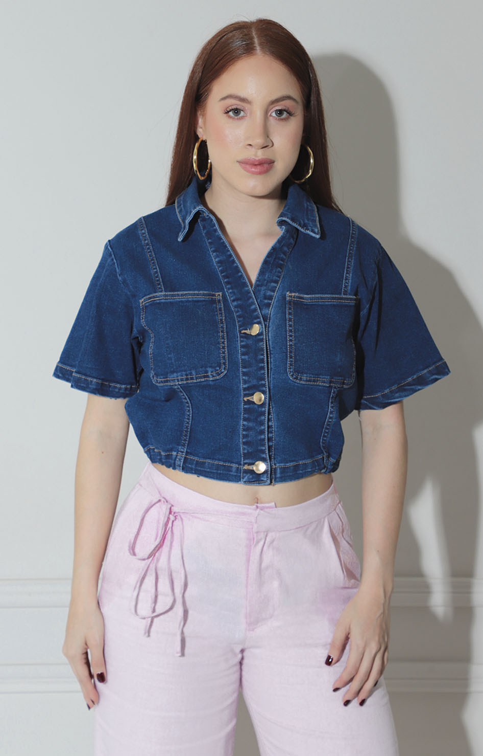 Blusa de mezclilla de botones - BLUSAS REGULAR Boutiquemirel 