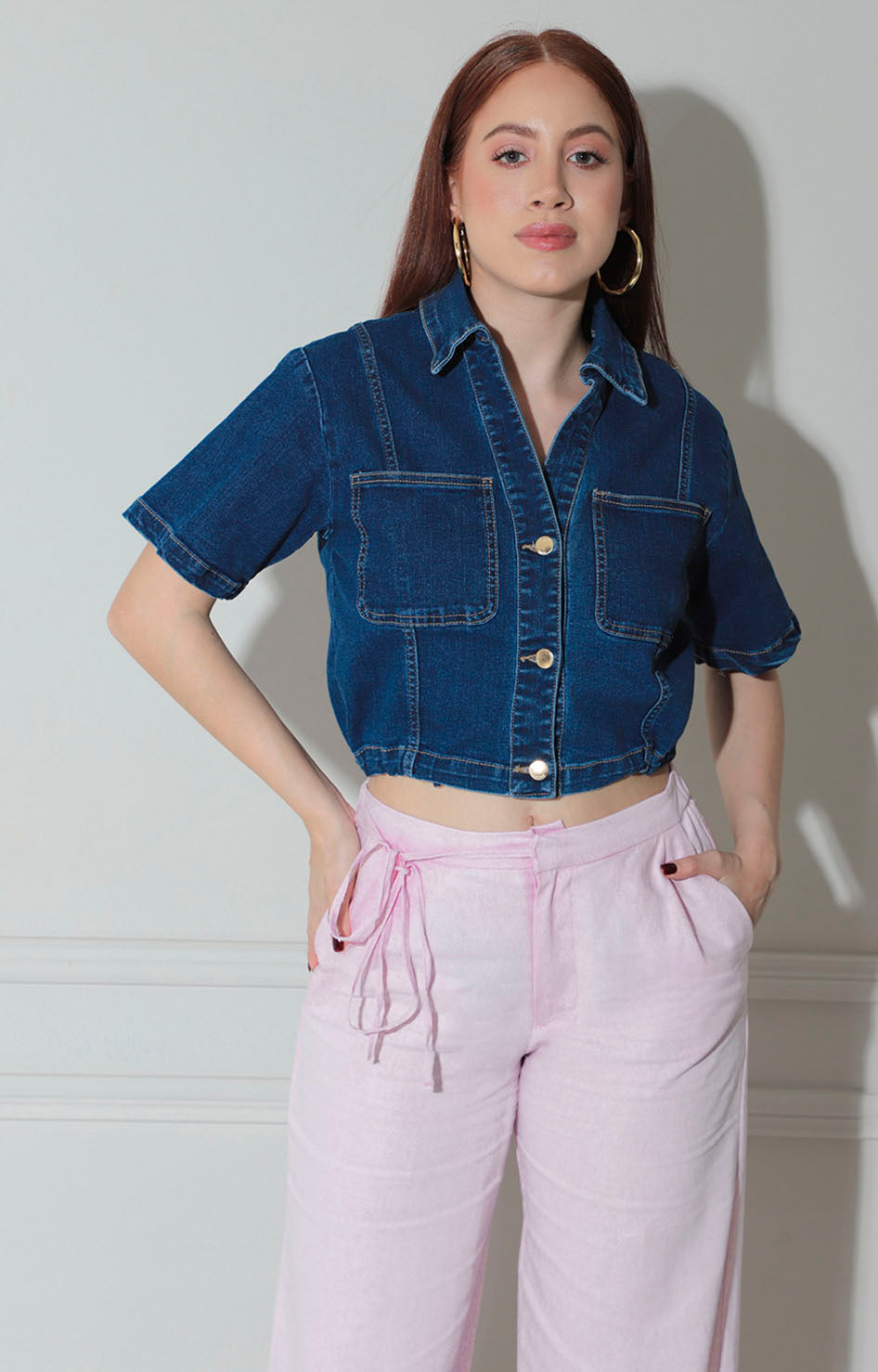 Blusa de mezclilla de botones - BLUSAS REGULAR Boutiquemirel 