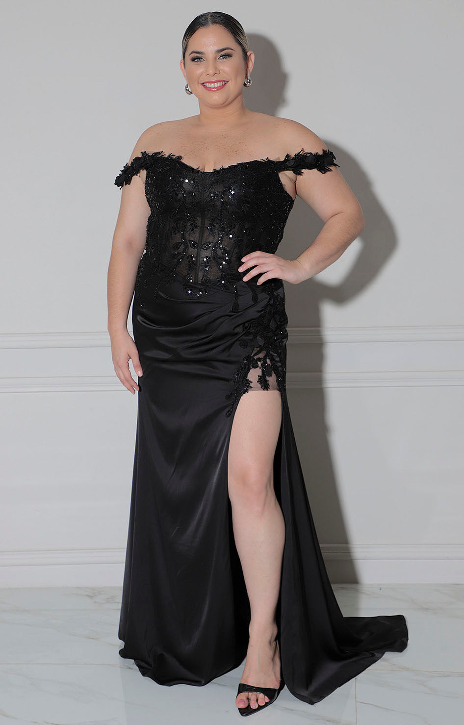 Vestido negro de tirantes - VESTIDO XL Boutiquemirel 