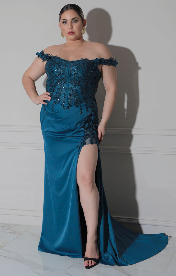 Vestido azul largo de tirantes - VESTIDO XL Boutiquemirel 