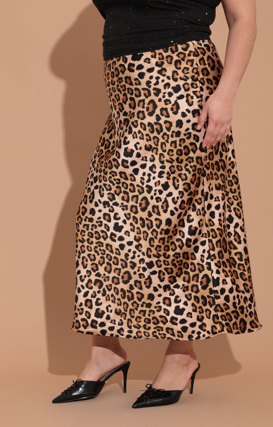 Falda estampada en cafe - FALDA Boutiquemirel 