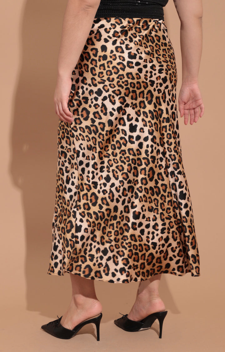 Falda estampada en cafe - FALDA Boutiquemirel 