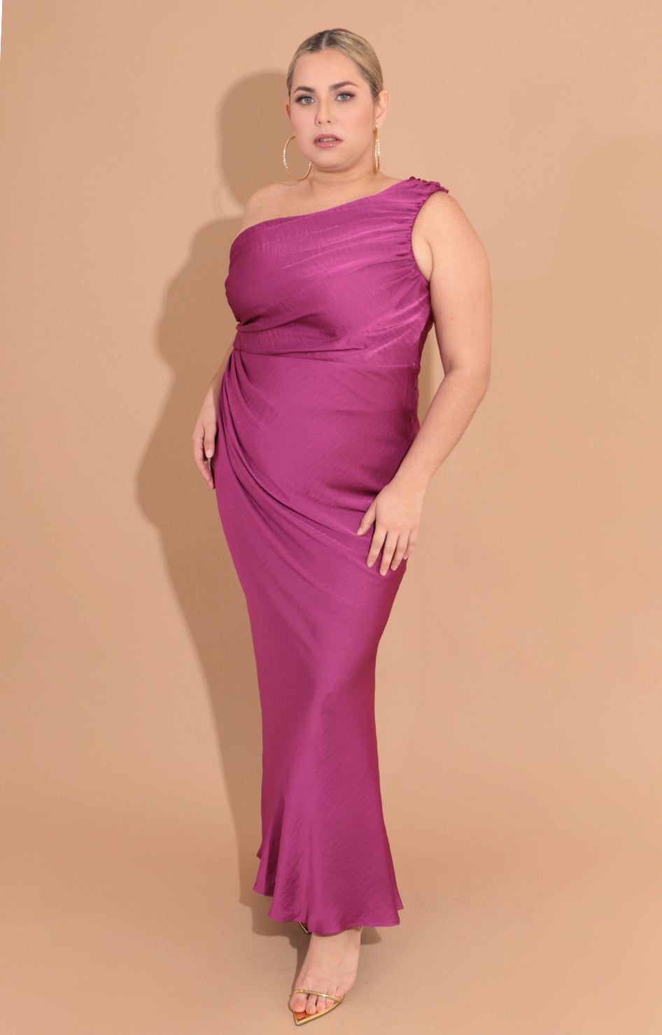 Vestido morado asimétrico - VESTIDO Boutiquemirel 