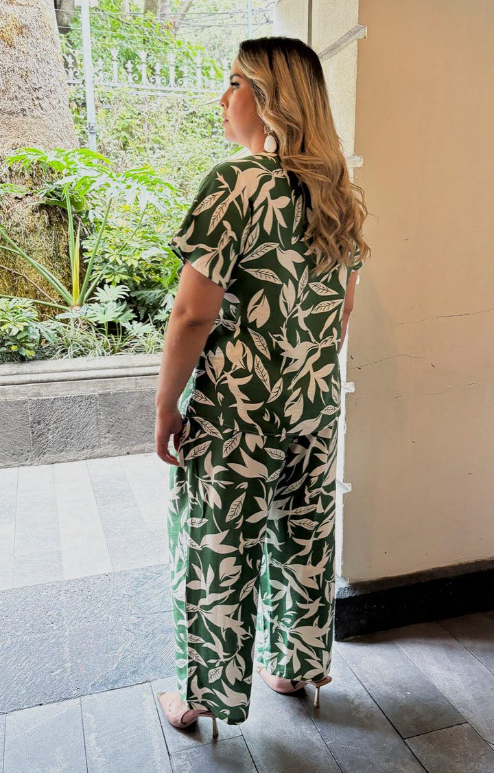 Conjunto verde con flores - CONJUNTO XL Boutiquemirel 