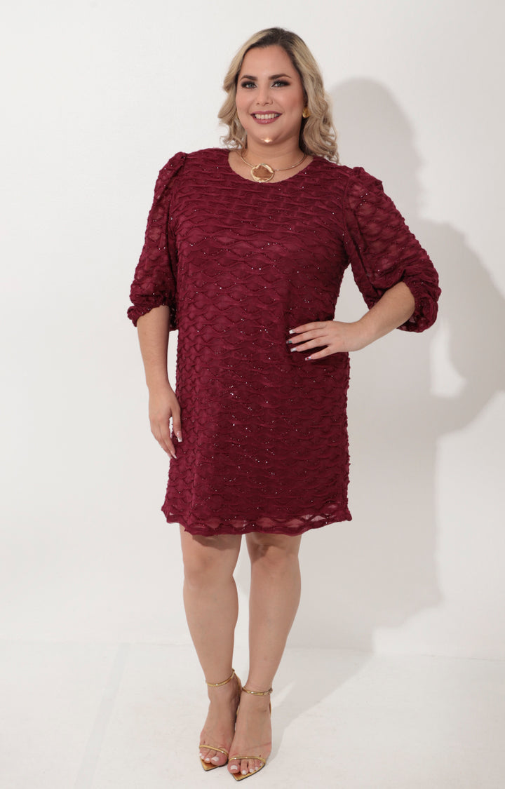 Vestido corto vino - VESTIDO Boutiquemirel 