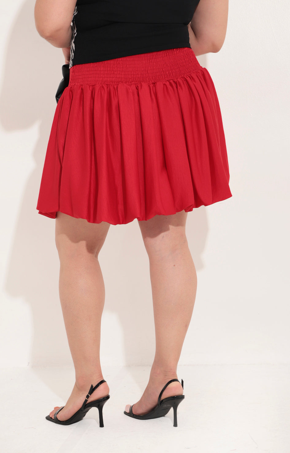 Falda roja tipo globo - FALDA Boutiquemirel 