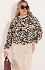Sudadera beige estampada - SUETER Boutiquemirel 