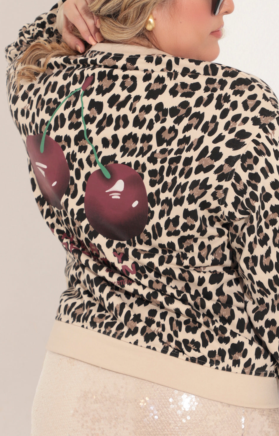 Sudadera beige estampada - SUETER Boutiquemirel 
