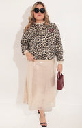 Sudadera beige estampada - SUETER Boutiquemirel 