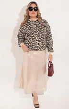 Sudadera beige estampada - SUETER Boutiquemirel 