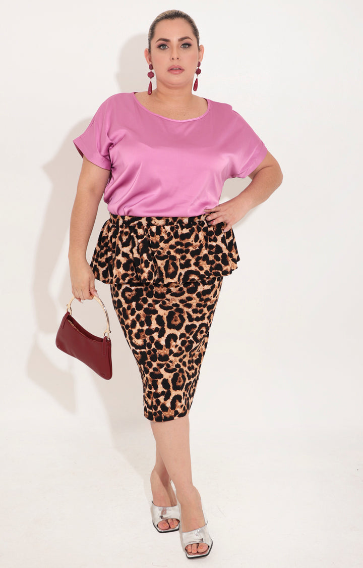 Blusa rosa de satín - BLUSA Boutiquemirel 