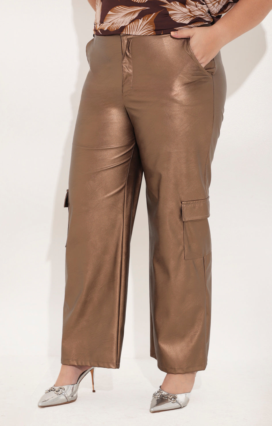 Pantalón vini piel cafe - PANTALON Boutiquemirel 