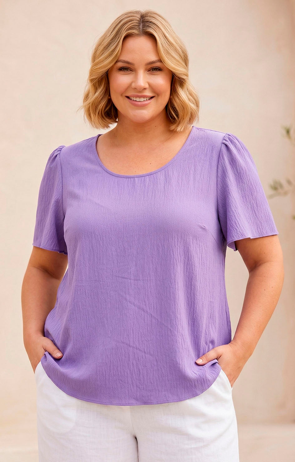 Blusa morada - BLUSAS CURVY Boutiquemirel 
