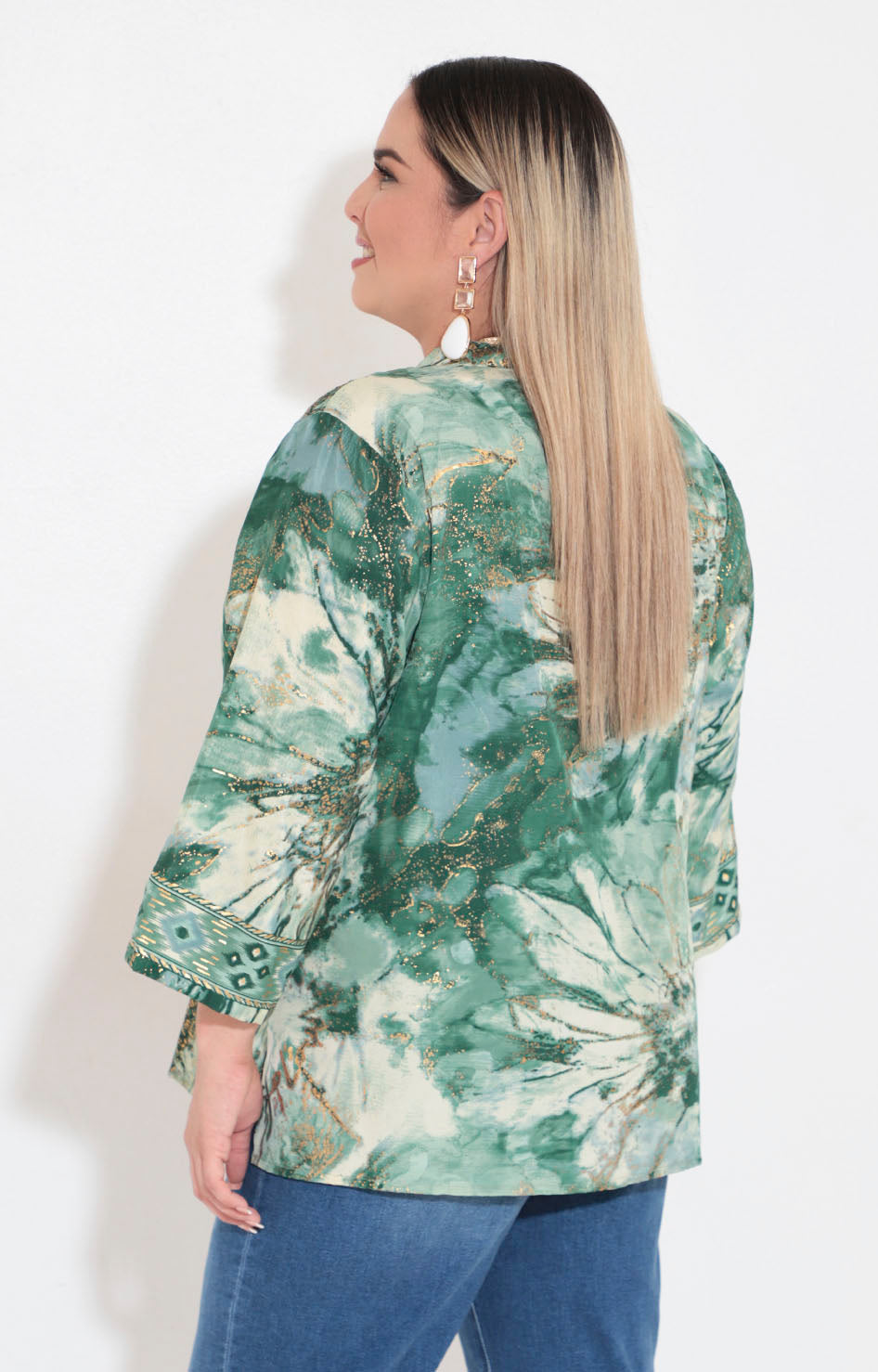 Blusa verde estampada - BLUSA XL Boutiquemirel 
