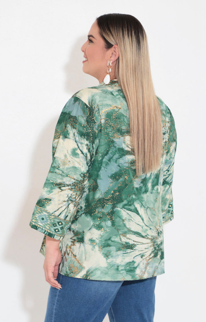 Blusa verde estampada - BLUSA XL Boutiquemirel 