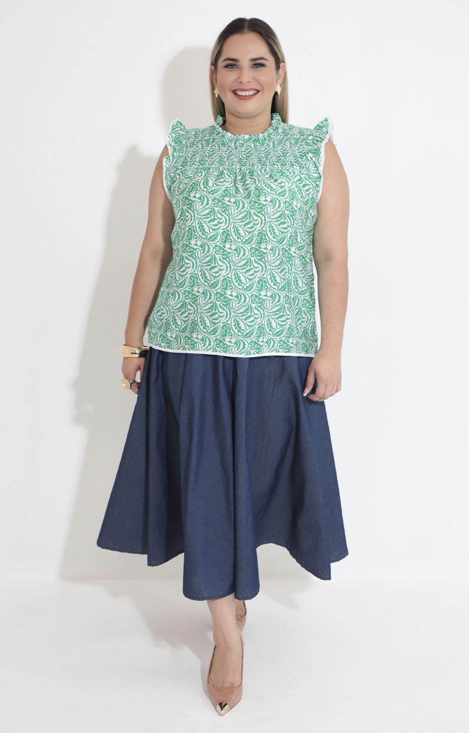 Blusa verde estampada - BLUSA XL Boutiquemirel 