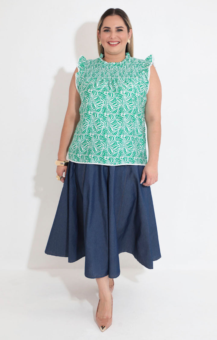 Blusa verde estampada - BLUSA XL Boutiquemirel 