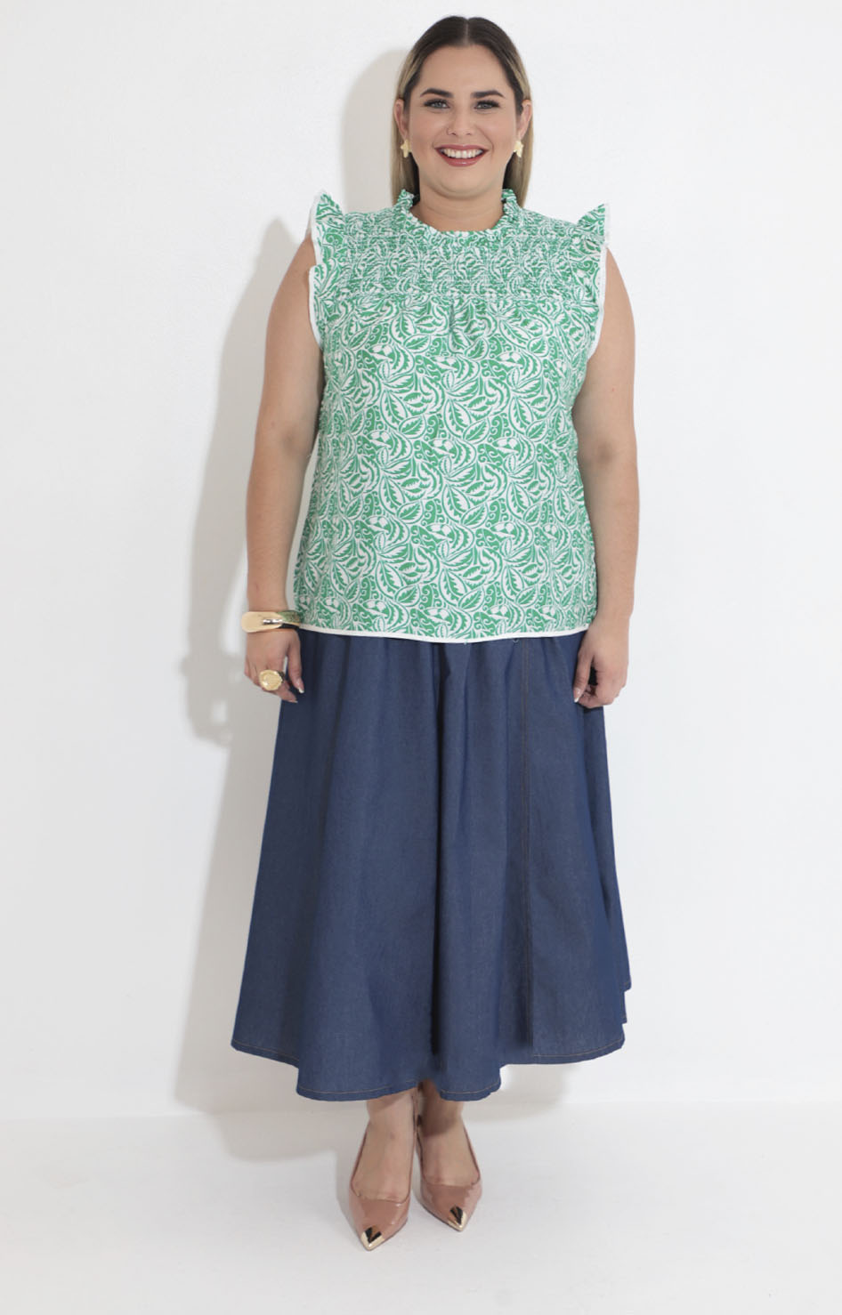 Blusa verde estampada - BLUSA XL Boutiquemirel 