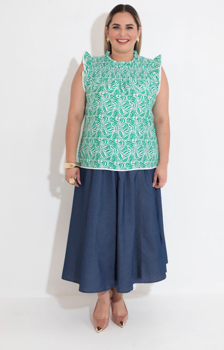 Blusa verde estampada - BLUSA XL Boutiquemirel 