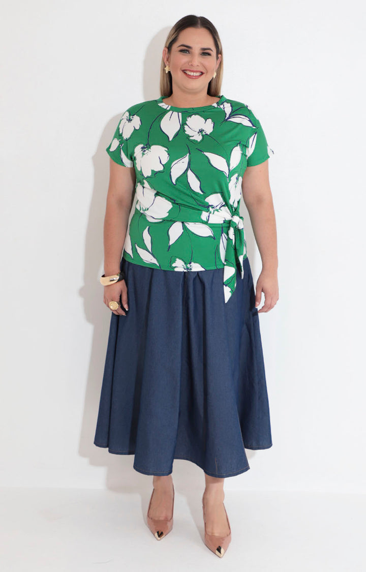 Blusa verde estampada - BLUSA XL Boutiquemirel 