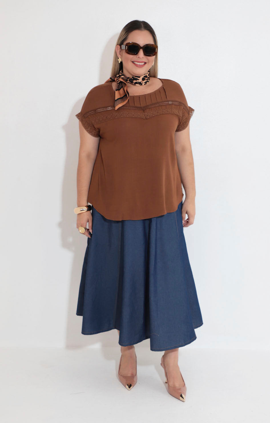 Blusa café - BLUSA XL Boutiquemirel 