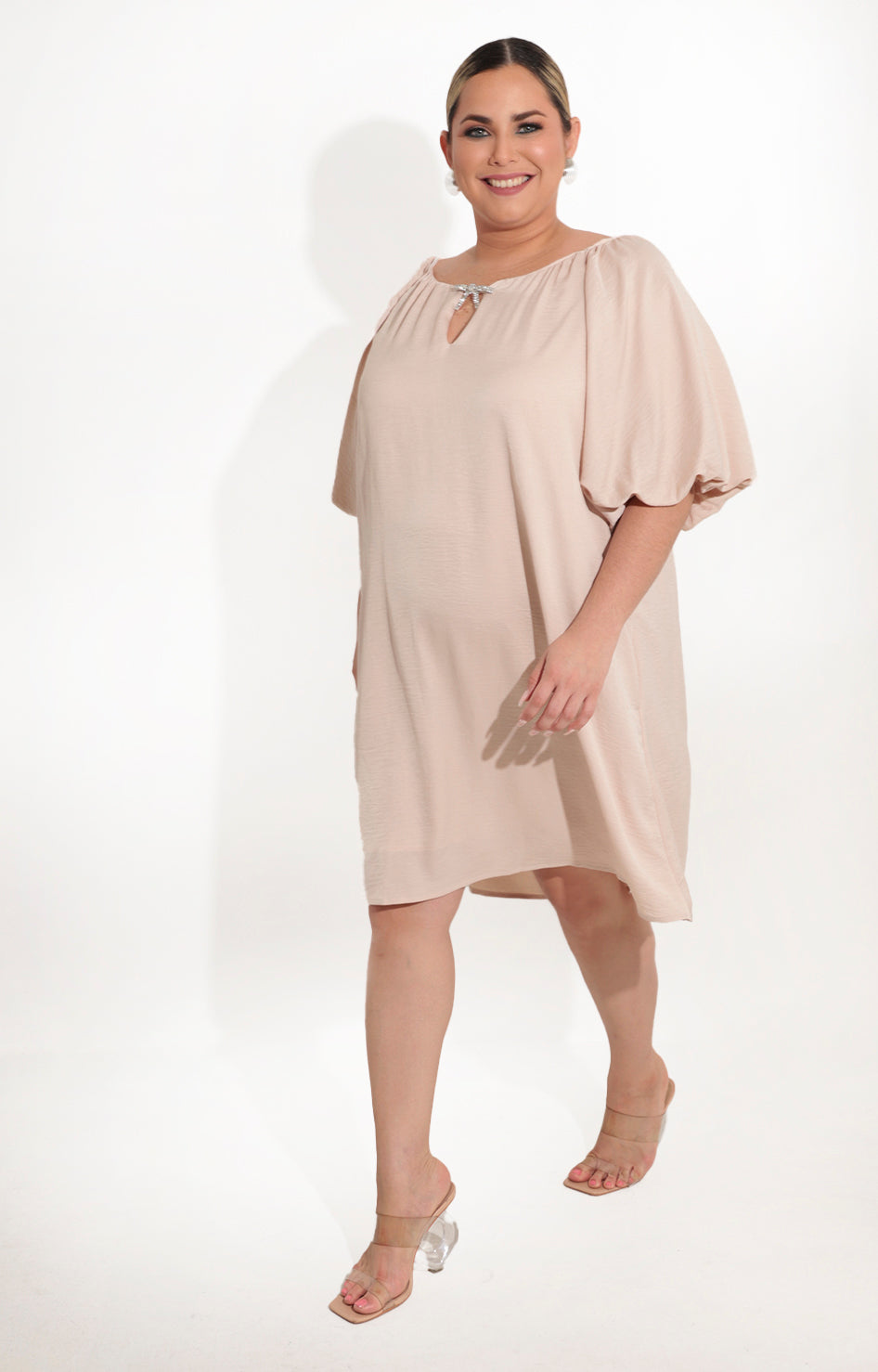 Vestido beige - VESTIDO Boutiquemirel 
