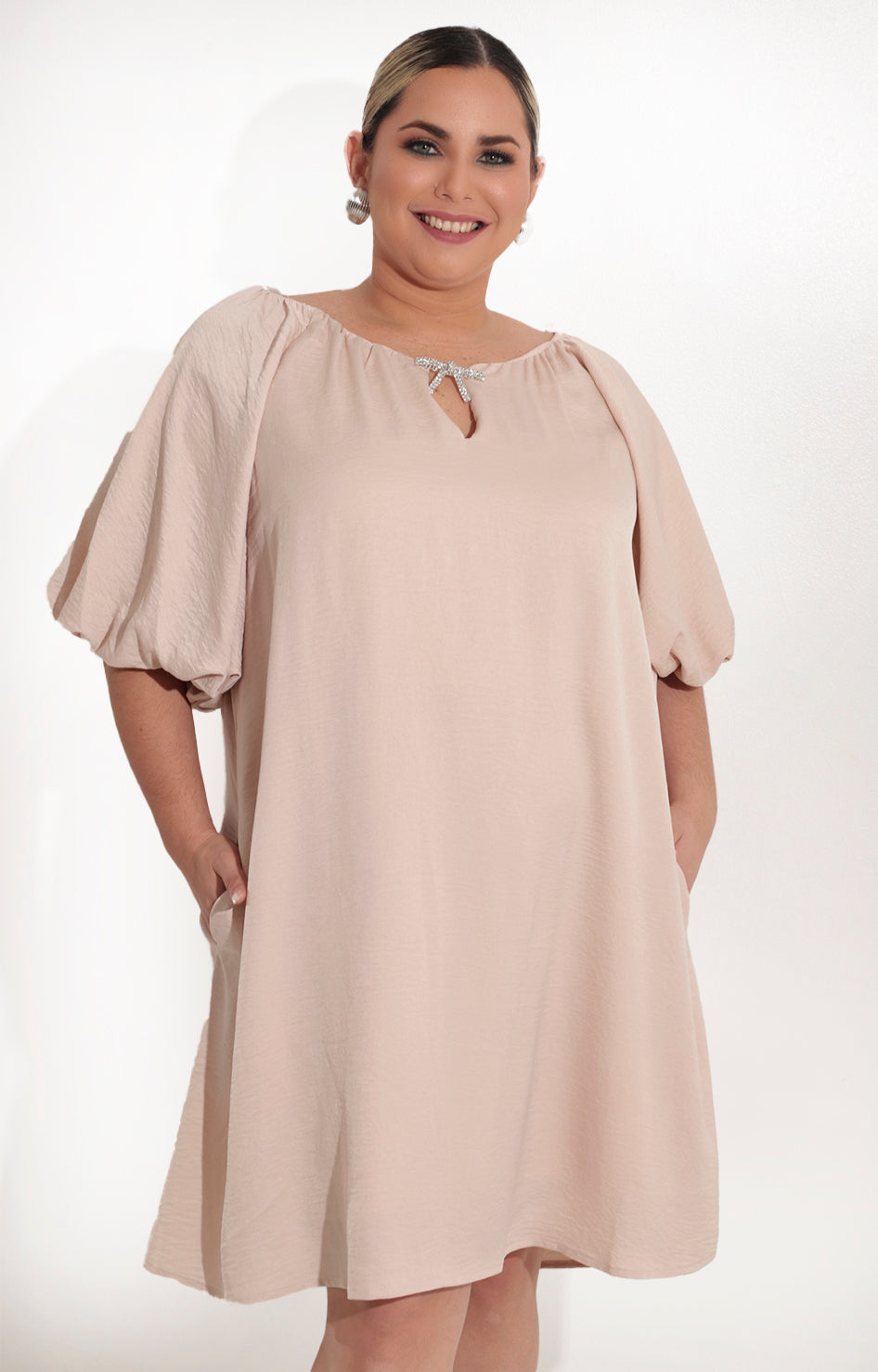 Vestido beige - VESTIDO Boutiquemirel 