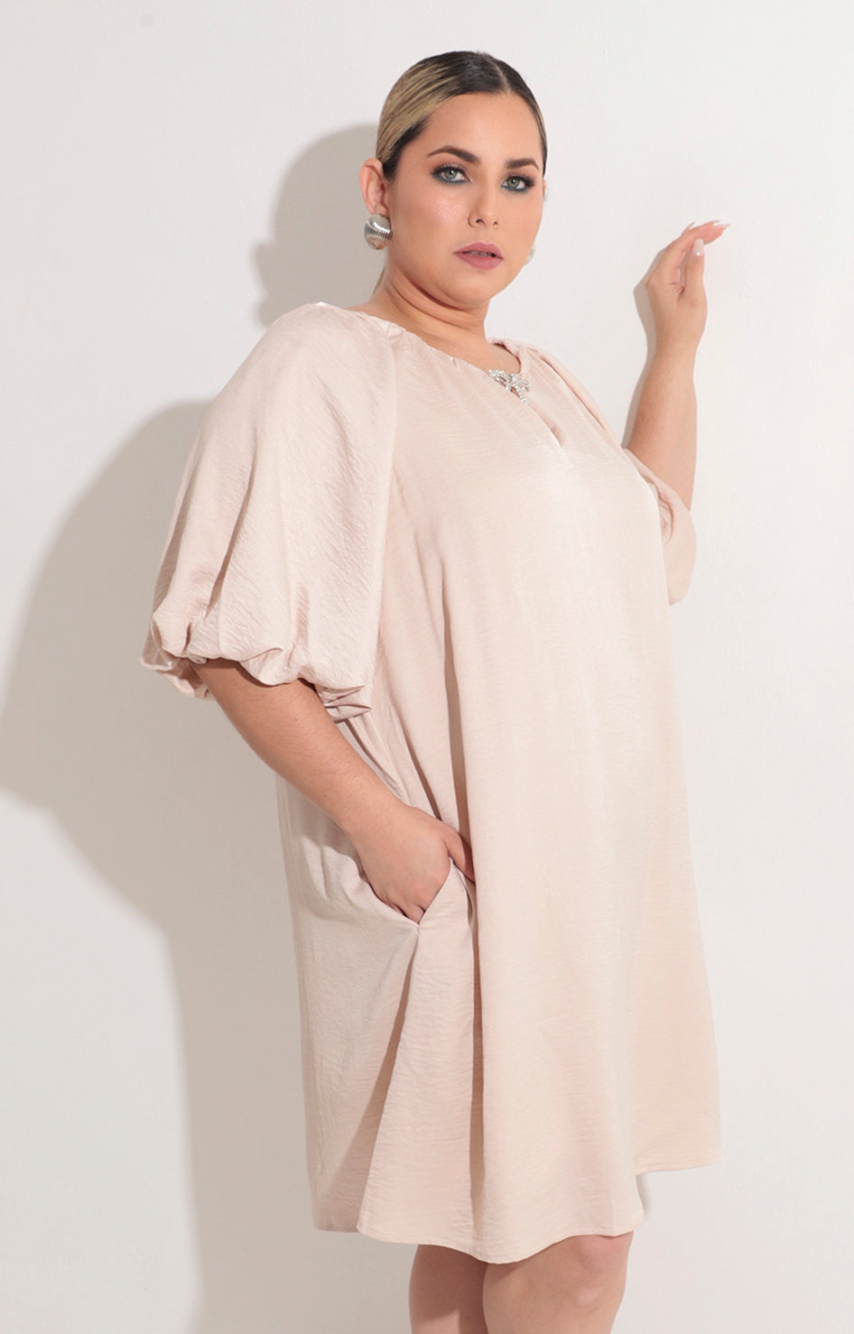 Vestido beige - VESTIDO Boutiquemirel 