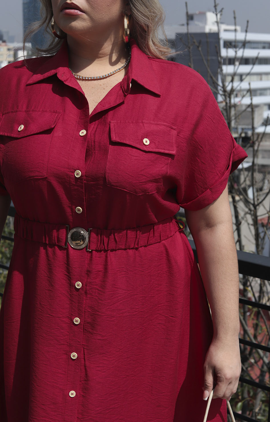 Vestido camisero rojo - VESTIDO XL Boutiquemirel 