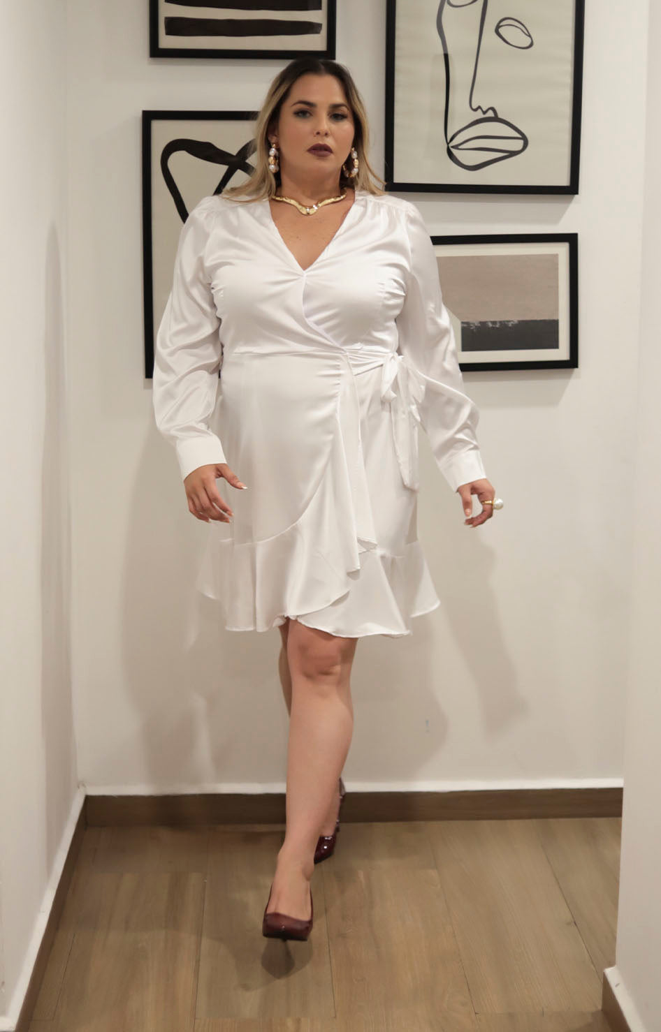 Vestido envolvente blanco - VESTIDO XL Boutiquemirel 