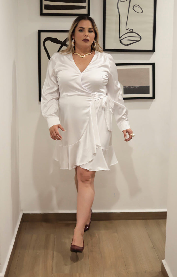 Vestido envolvente blanco - VESTIDO XL Boutiquemirel 