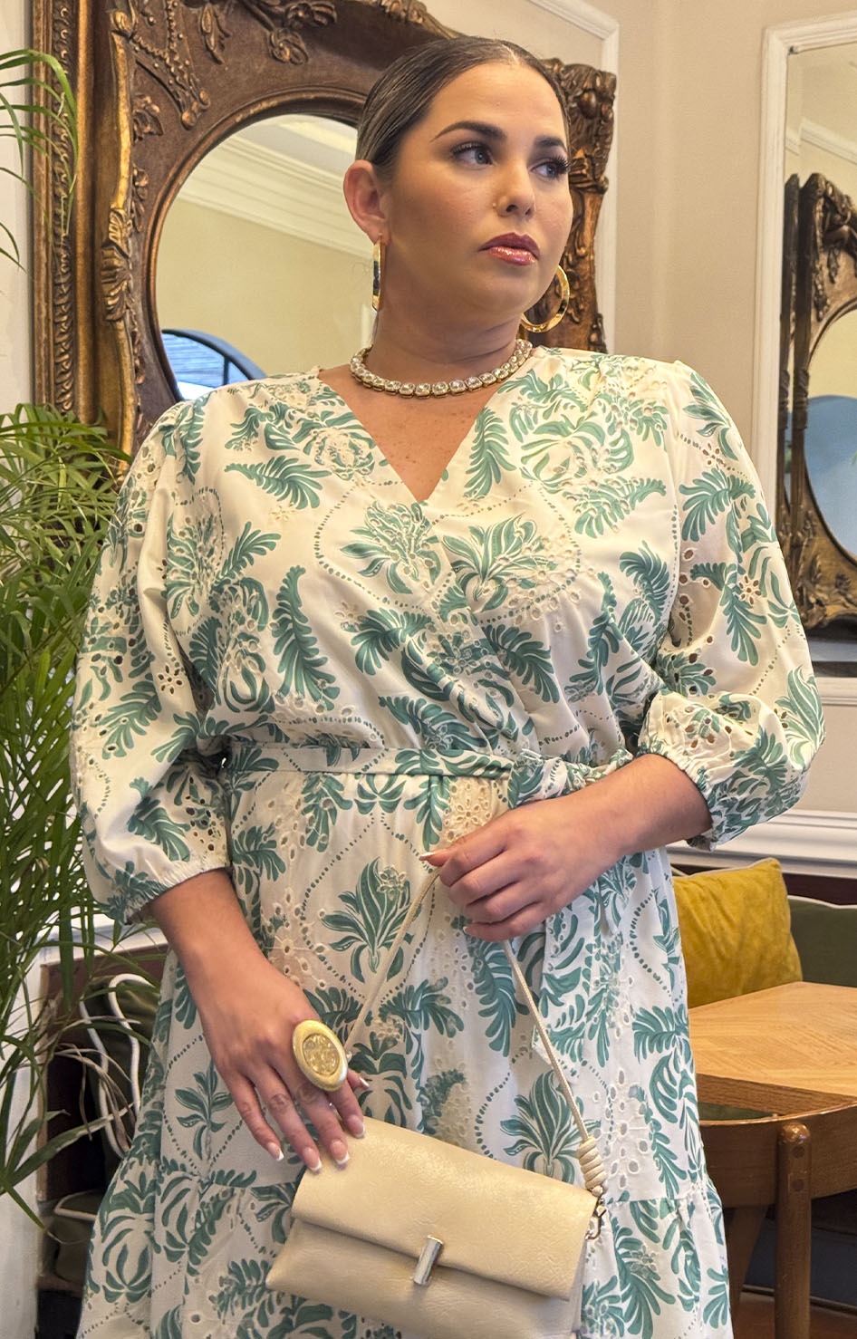 Vestido beige estampado - VESTIDO XL Boutiquemirel 