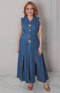 Vestido azul de mezclilla - VESTIDO LARGO REGULAR Boutiquemirel 