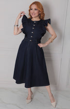 Vestido de mezclilla obscuro - VESTIDO LARGO REGULAR Boutiquemirel 