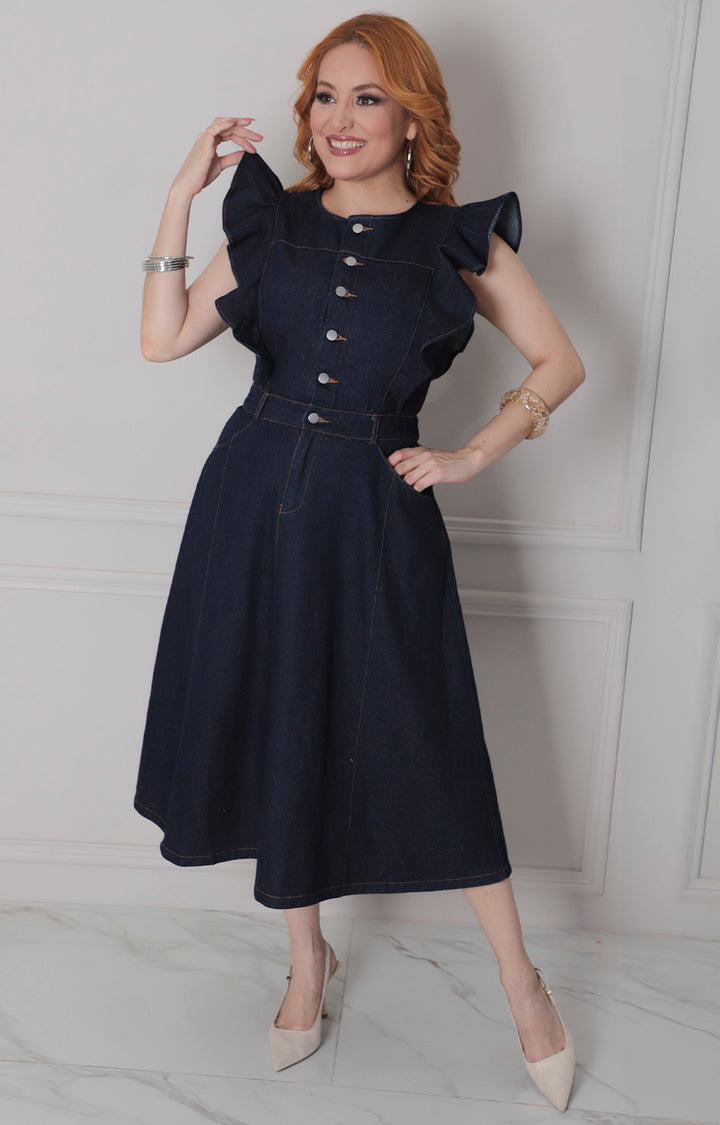 Vestido de mezclilla obscuro - VESTIDO LARGO REGULAR Boutiquemirel 