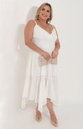 Vestido blanco con diseño 3D - VESTIDO Boutiquemirel 