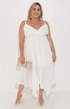 Vestido blanco con diseño 3D - VESTIDO Boutiquemirel 