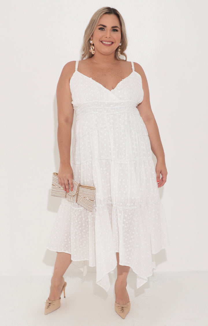 Vestido blanco con diseño 3D - VESTIDO Boutiquemirel 