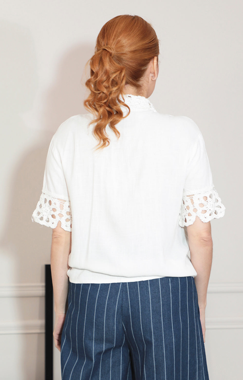 Blusas blanca con bordado y botones - BLUSA Boutiquemirel 