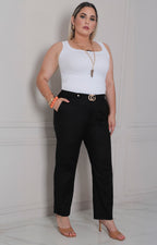 Pantalòn recto con hebilla - PANTALON CURVY Boutiquemirel 