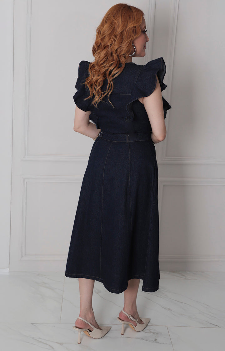 Vestido de mezclilla obscuro - VESTIDO LARGO REGULAR Boutiquemirel 