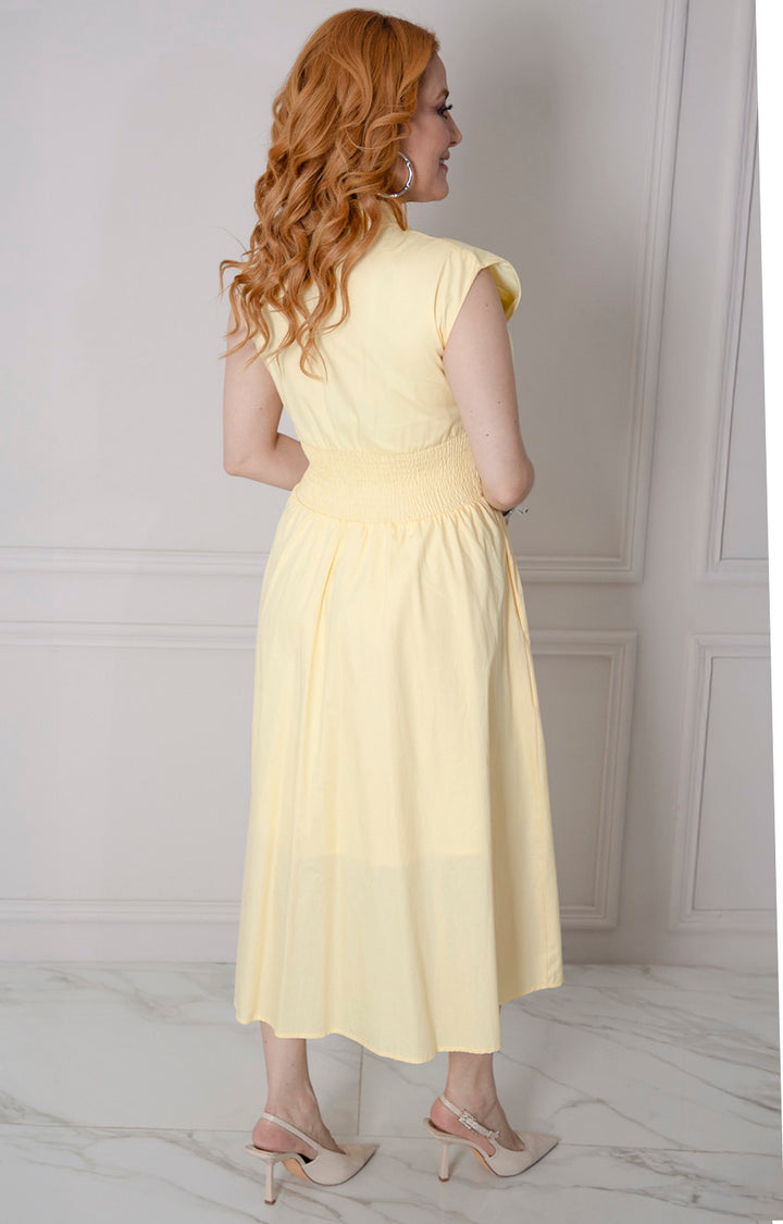 Vestido amarillo con cierre - VESTIDO LARGO REGULAR Boutiquemirel 