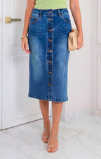Falda denim corte A