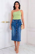 Falda denim corte A