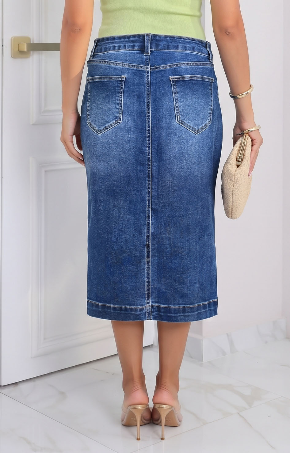 Falda denim corte A